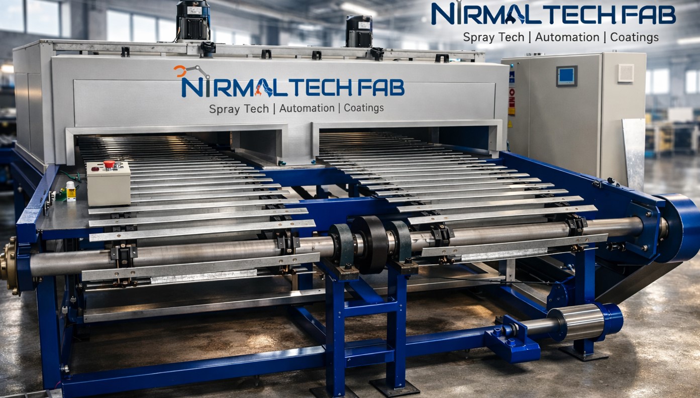 MSF Global Conveyorized Ovens – Automatic Chain Conveyor Curing Ovens (200°C), MS/SS, 50kW, Powder Coating/Varnish Baking for High-Volume Furniture & Metal Lines ​